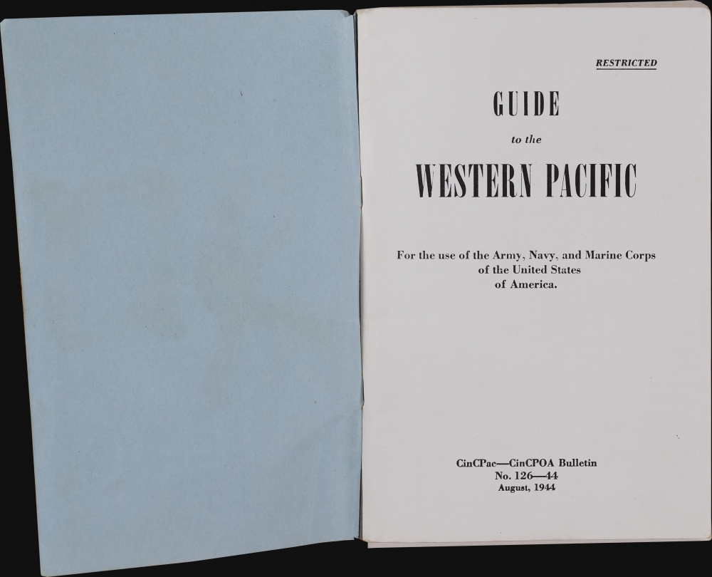 Guide to the Western Pacific. For the use of the Army, Navy, and Marine Corps of the United States of America. - Alternate View 1