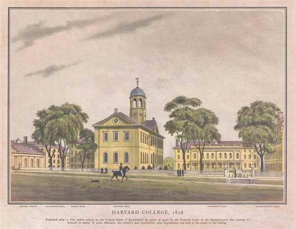 Harvard College, 1828. - Main View