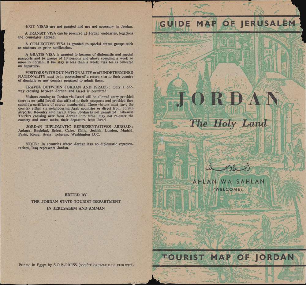 Vintage Travel Brochure Maps Tourist Maps Of Jerusalem And Sexiezpix