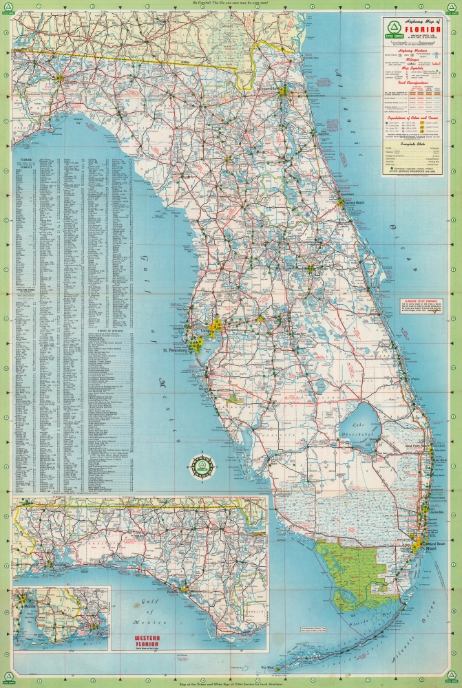 Highway Map of Florida.: Geographicus Rare Antique Maps
