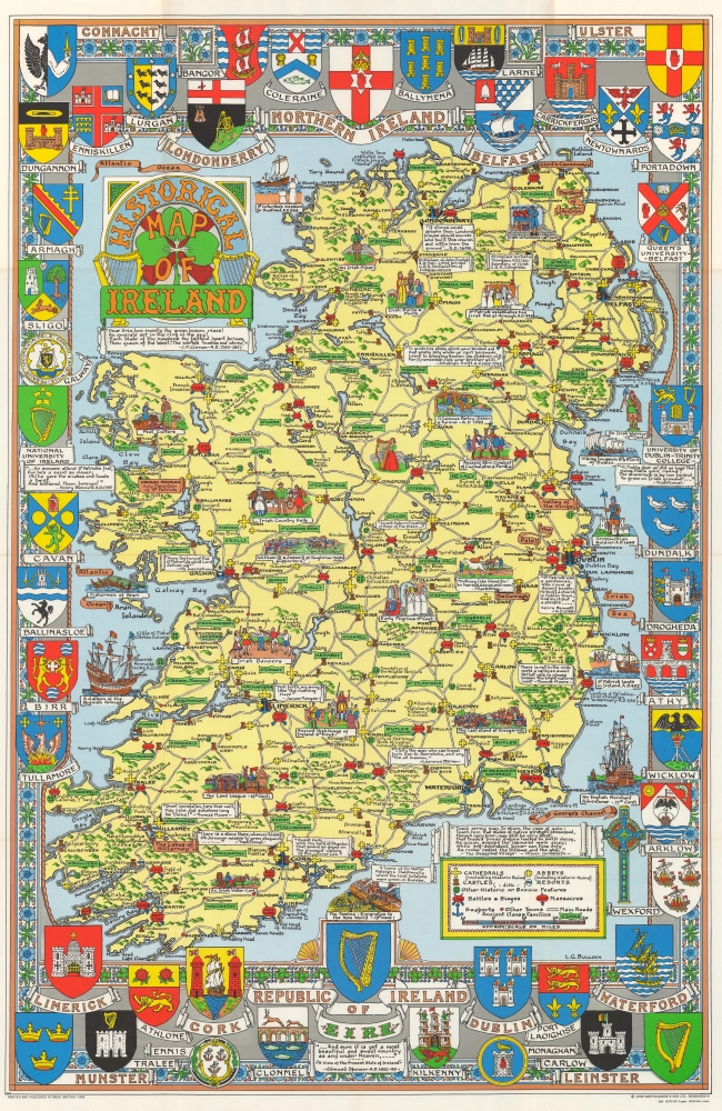 Historical Map of Ireland. - Main View