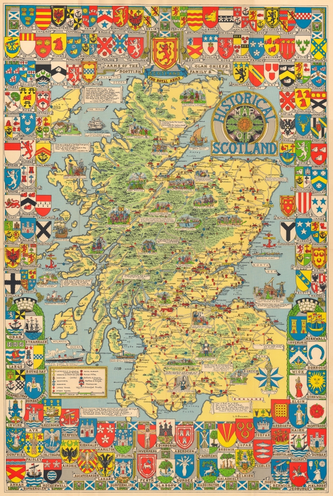 Historical Map of Scotland. - Main View