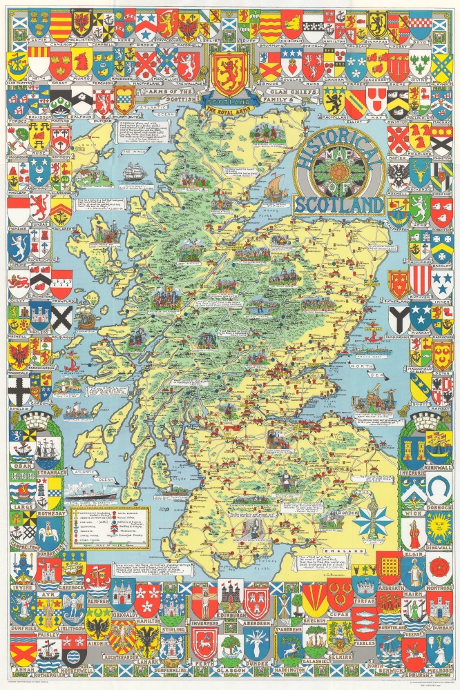 Historical Map of Scotland. - Main View