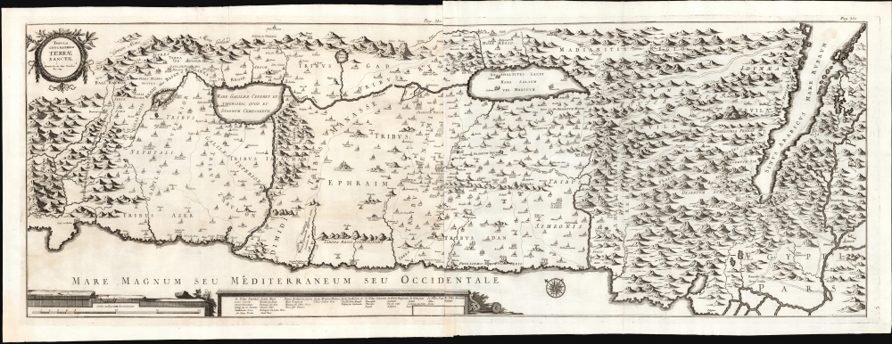 1743 Bonfrere / Adrichem Map of the Holy Land