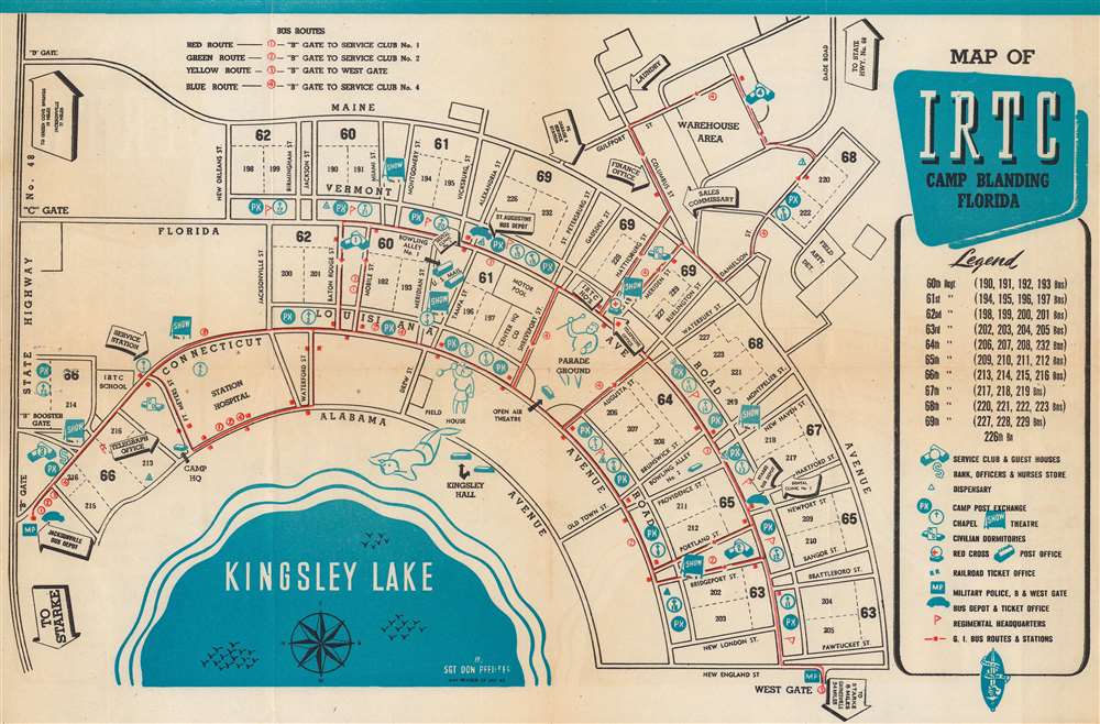 Map of IRTC Camp Blanding, Florida.: Geographicus Rare Antique Maps