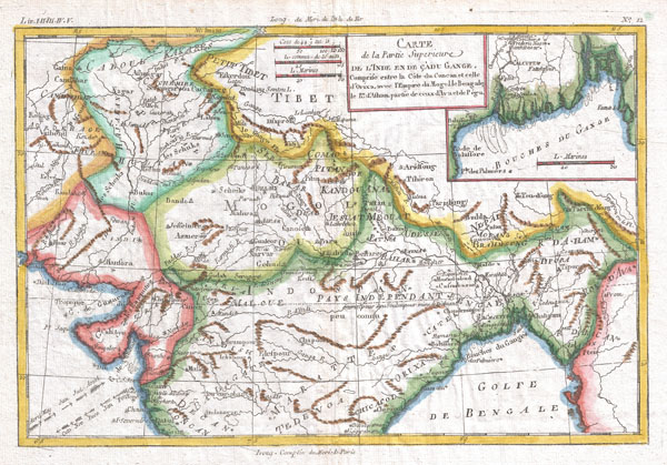 Carte De La Partie Superieure De L Inde En De Cadu Gange Geographicus Rare Antique Maps