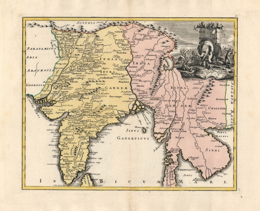 1720 Weigel Map of India and Southeast Asia