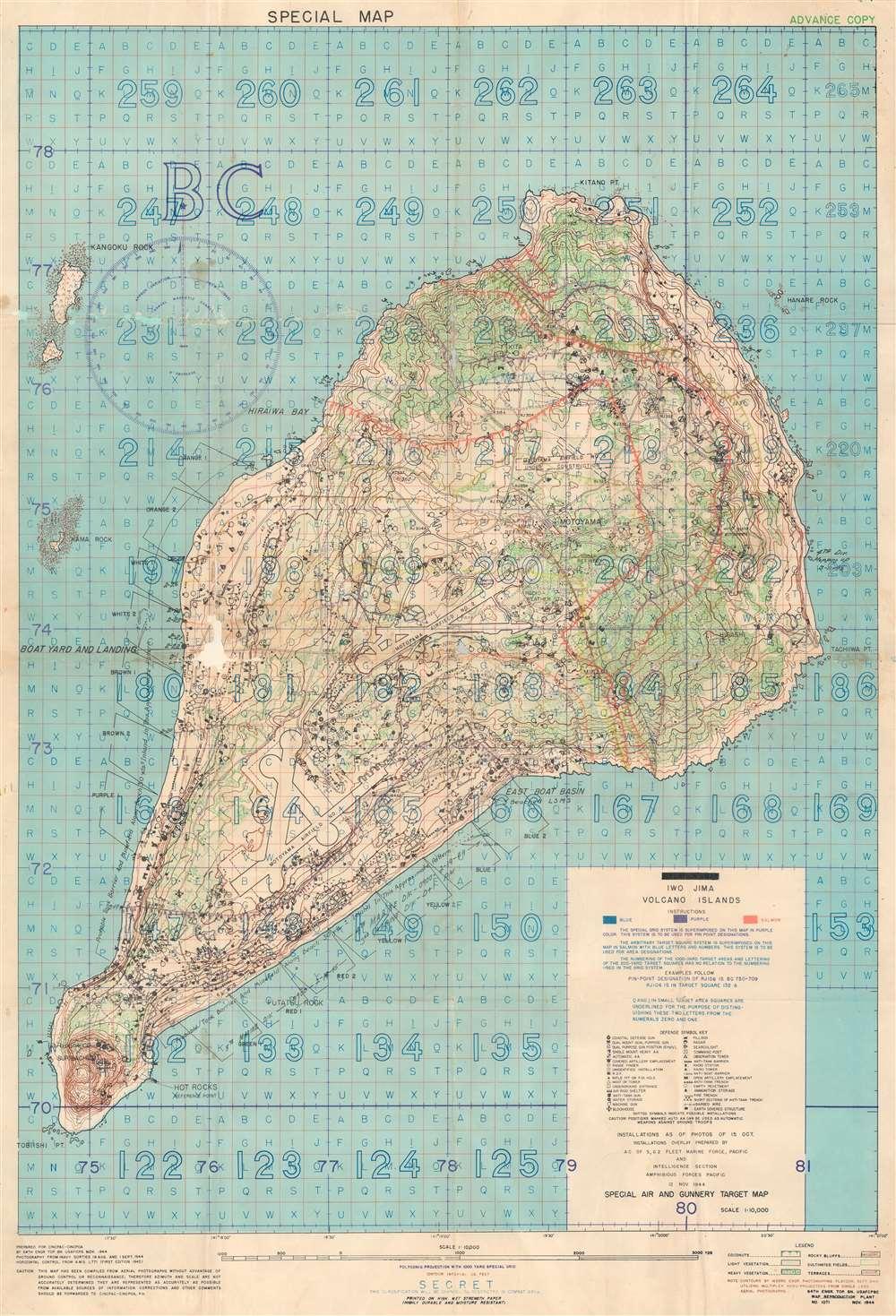 Caves On Iwo Jima Map