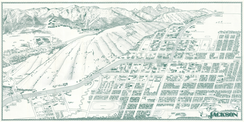 Jackson Hole Picture Map. - Main View