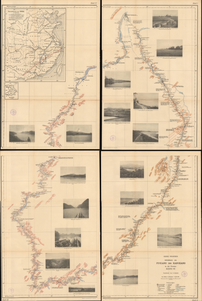 1926 Wegener Map of Jiangxi, China