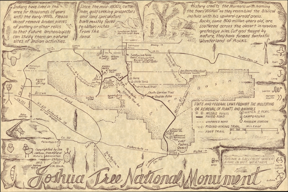 Joshua Tree National Monument. / Maps of Joshua Tree National Monument, California Regional Information and Major Hiking Trails. - Main View