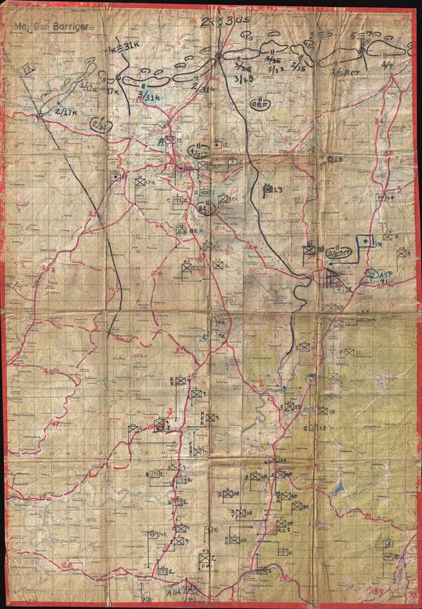 Barriger Map of Ch'orwon, Korea]: Geographicus Rare Antique Maps