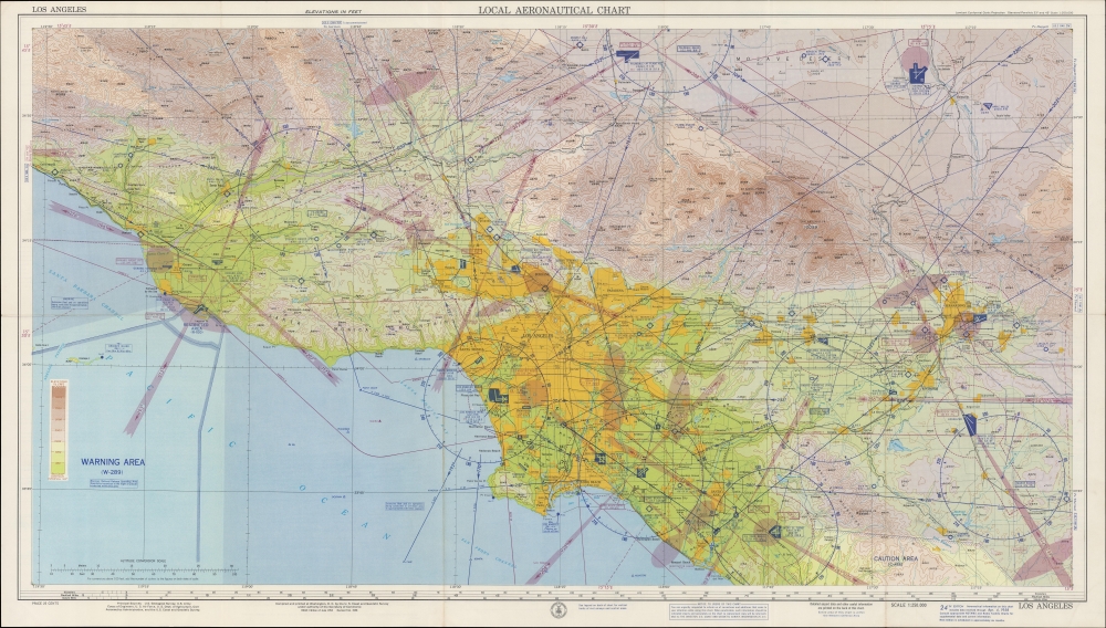 Los Angeles Local Aeronautical Chart. 24th Edition. - Main View