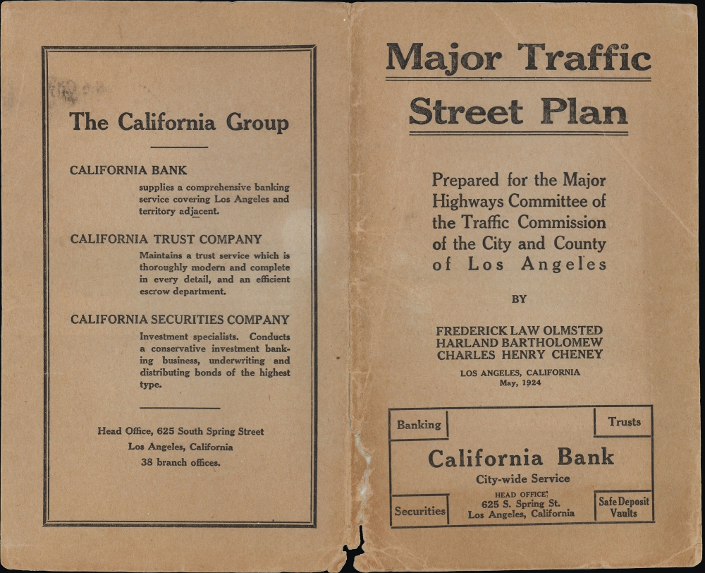 Major Traffic Street Plan Los Angeles California. - Alternate View 2