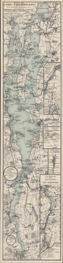 Map of Lake Champlain. - Main View