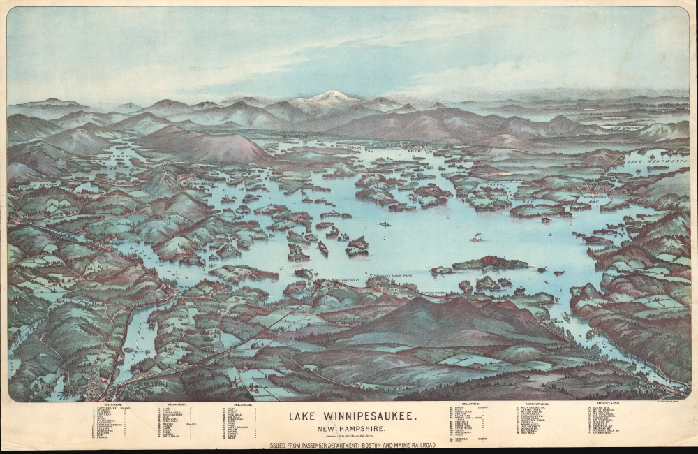 1903 Walker View of Lake Winnipesaukee, New Hampshire