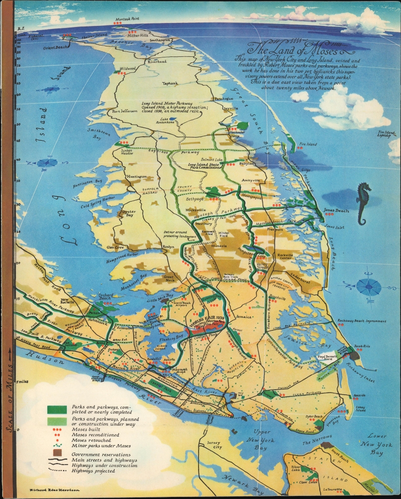 The Land of Moses. This map of New York City and Long Island. - Main View