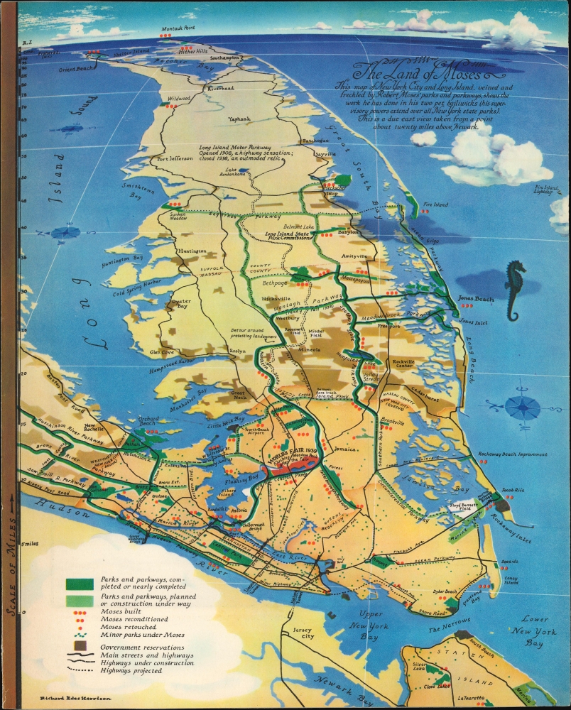 The Land of Moses. This map of New York City and Long Island. - Main View