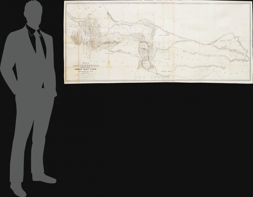 Map of a Reconnaissance between Fort Leavenworth and the Missouri River, and the Great Salt Lake in the Territory of Utah, made in 1849 and 1850… - Alternate View 1