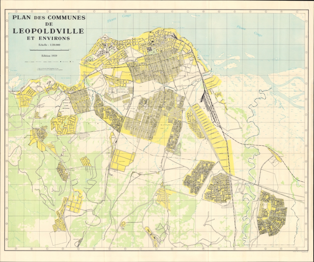 Plan des communes de Leopoldville et environs. - Main View