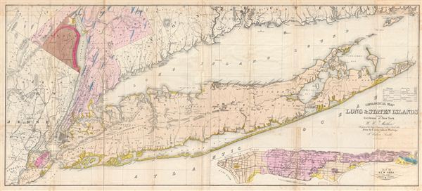 Geological Map of Long & Staten Islands with the Environs of New York. - Main View