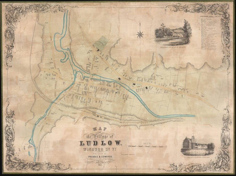 Map of the Village of Ludlow, Windsor Co. Vt. - Main View