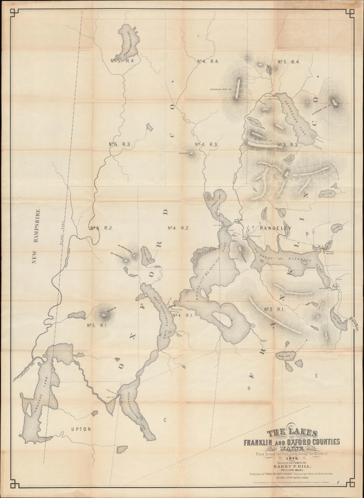 The Lakes of Franklin and Oxford Counties Maine. From Actual Surveys made during the winter of 1876. / Dill’s Survey of the Rangeley Lakes. - Main View