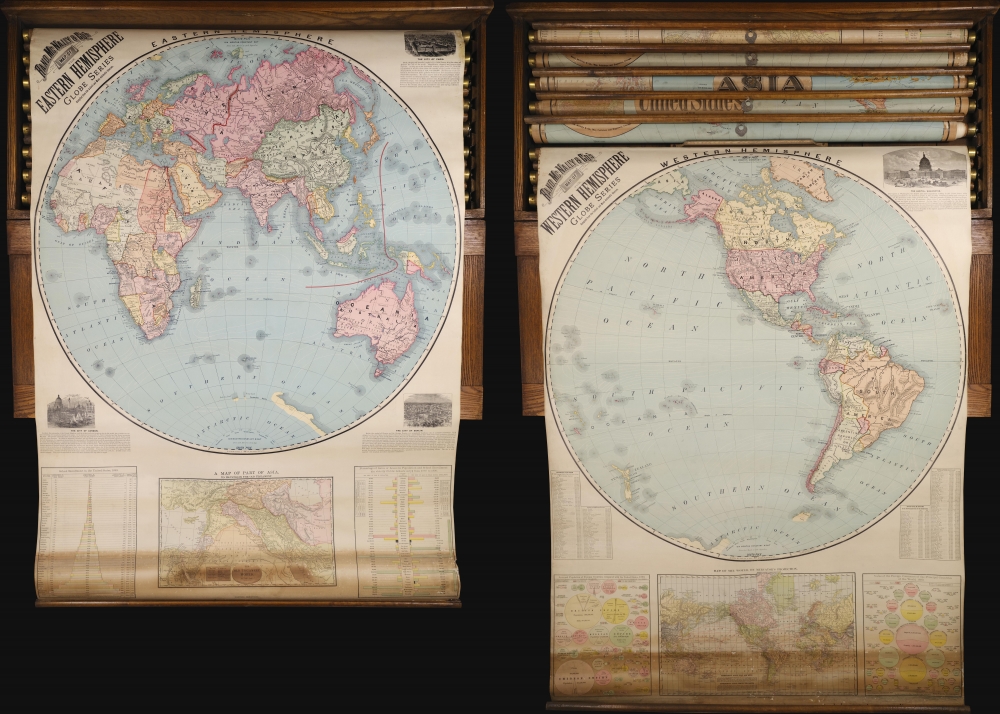 [Map Case w/ 8 Wall Maps.] - Alternate View 2