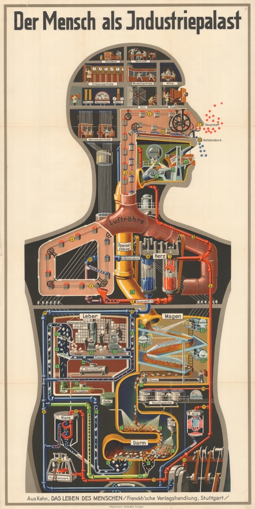 Der Mensch als Industriepalast.: Geographicus Rare Antique Maps