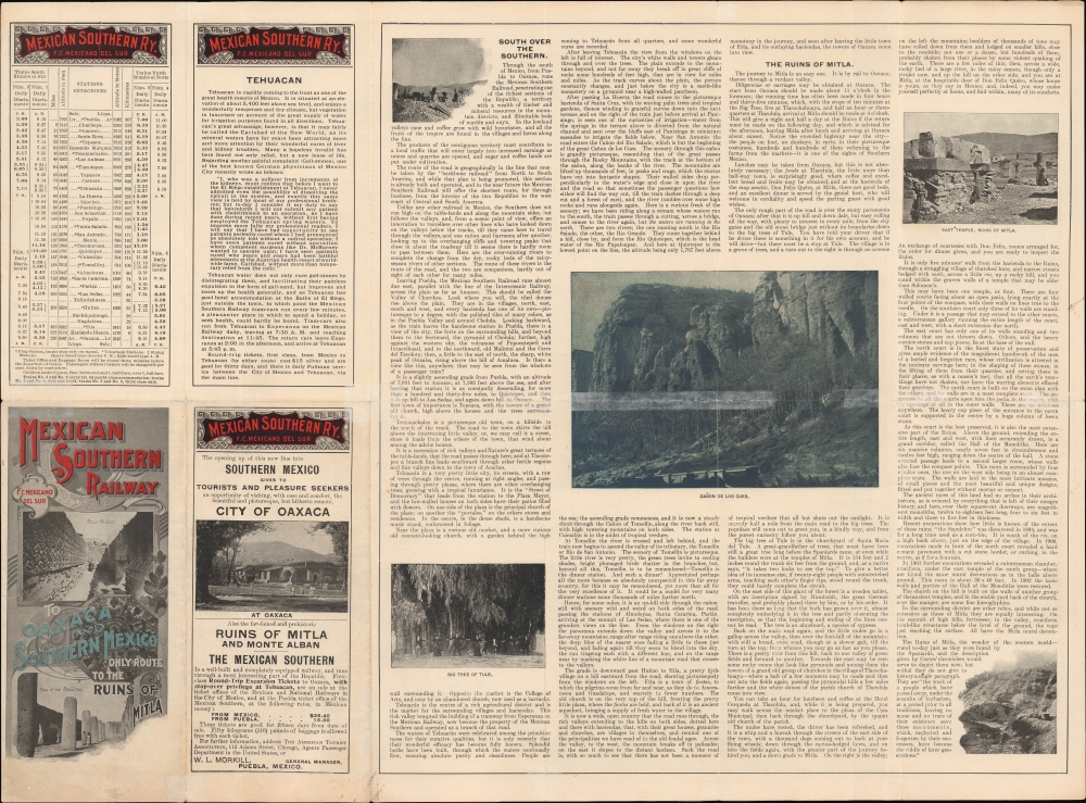 Mexican Southern Railway Ferrocarril Mexicano del Sur. / Mexican Southern Railway F.C. Mexicano del Sur to Oaxaca and Southern Mexico Only Route to the Ruins of Mitla. - Alternate View 1