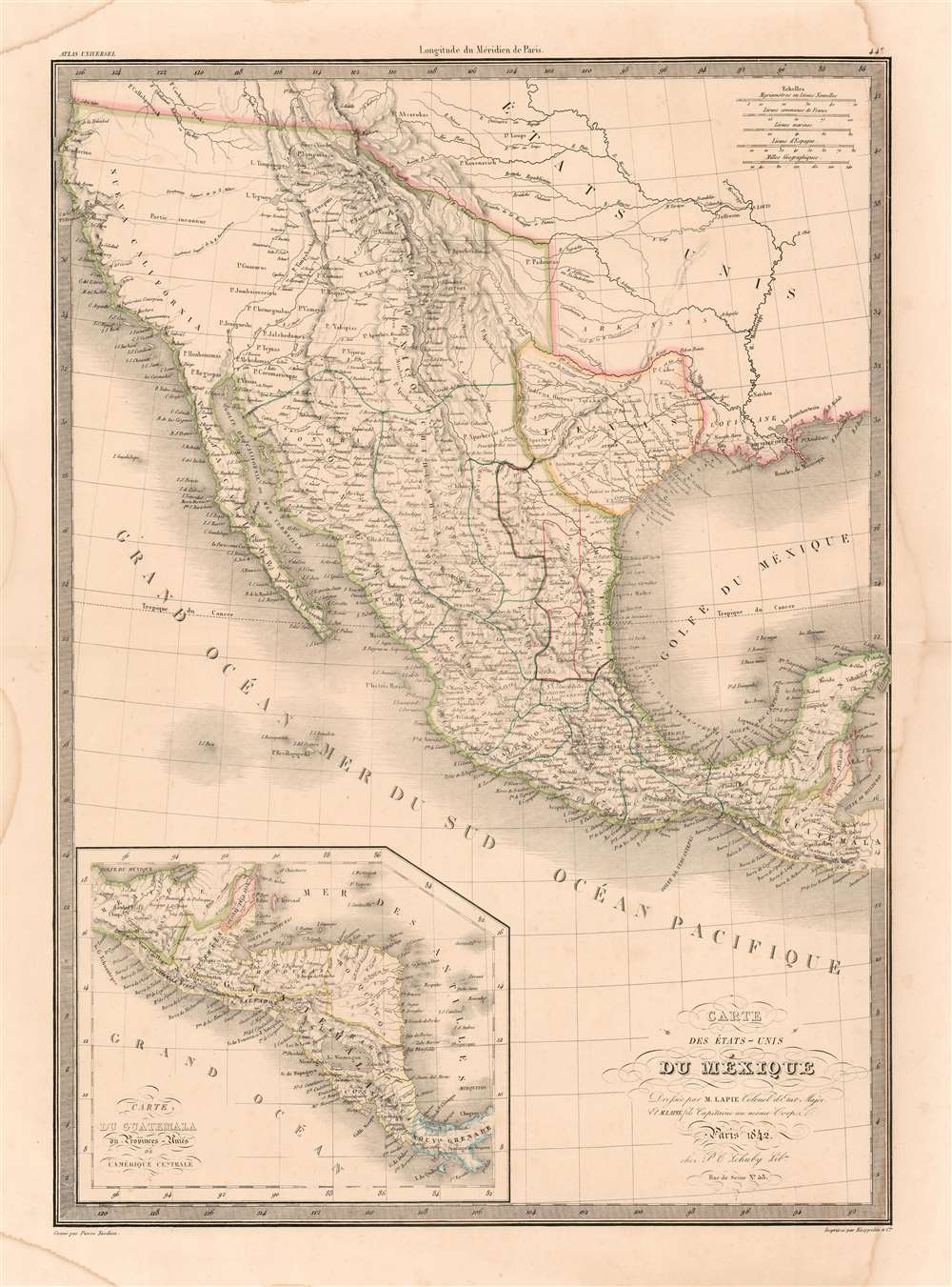 Carte Des États-Unis du Méxique.: Geographicus Rare Antique Maps