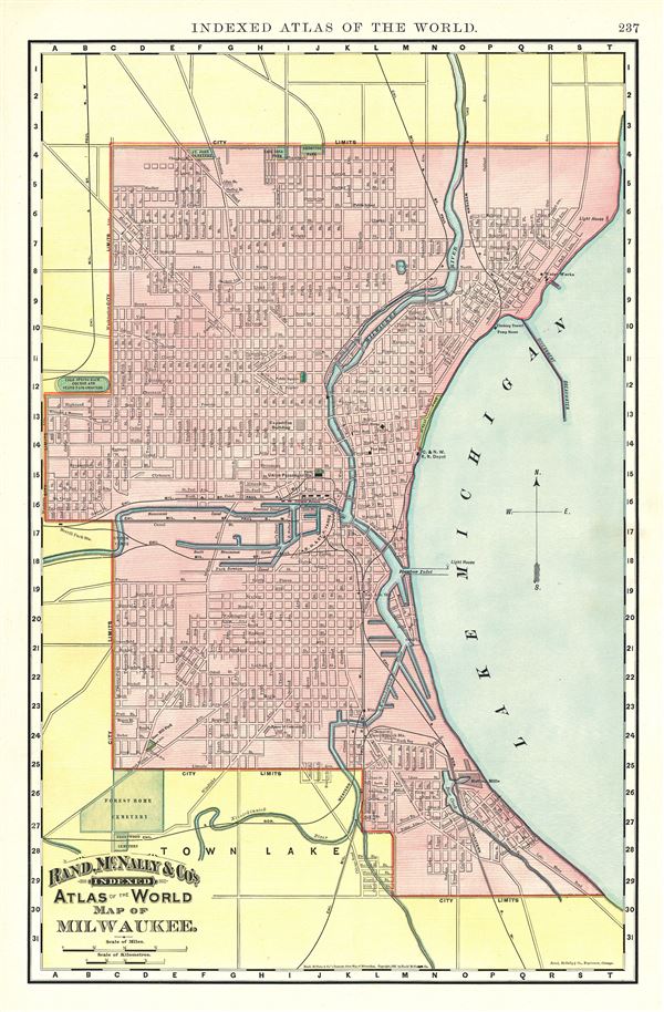 Map of Milwaukee. - Main View