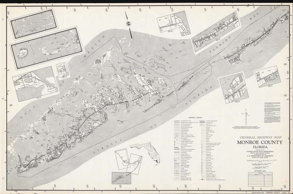 General Highway Map Monroe County, Florida. - Main View