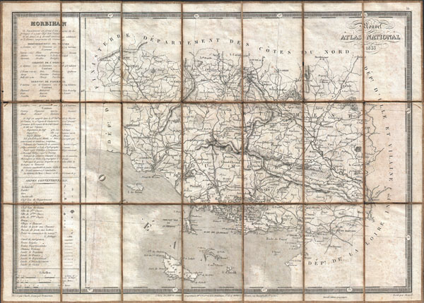 Morbihan / Nouvel Atlas National 1833. - Main View