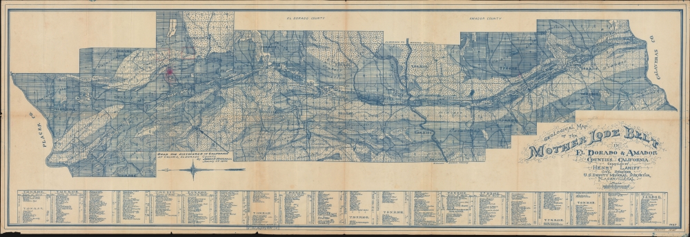 Geological Map of the Mother Lode Belt in El Dorado and Amador Counties, California. - Main View