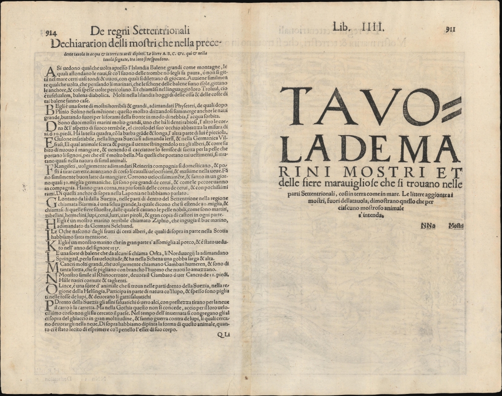 Mostri marini et terrestri, che si trovano in ogni luogo nelle parti d'aquilone. - Alternate View 1