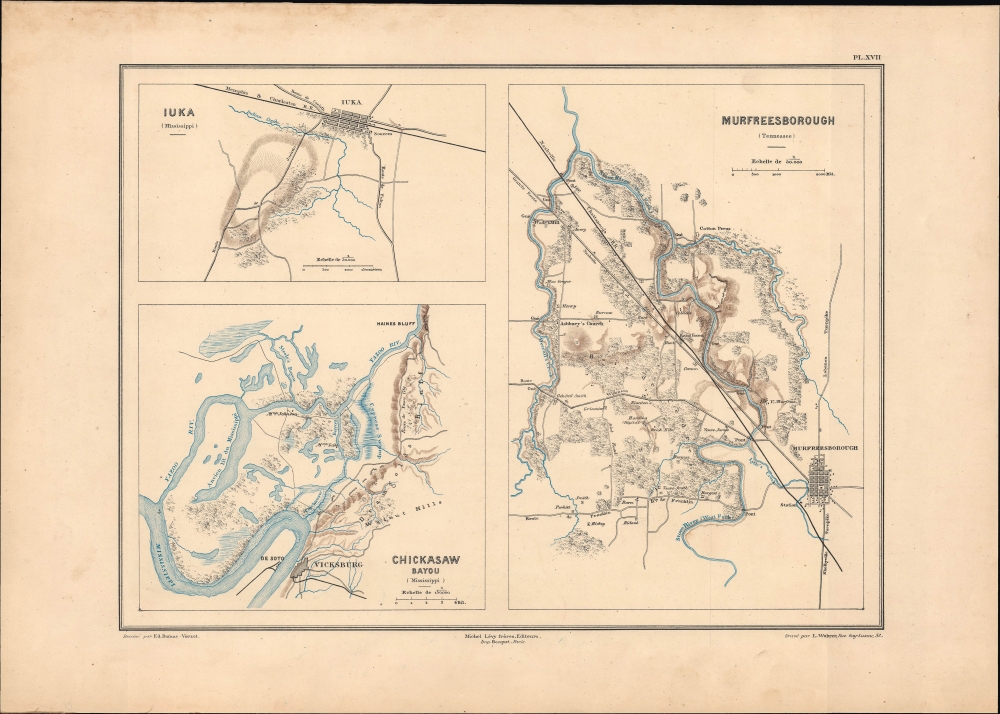 Murfreesborough (Tennessee). / Iuka (Mississippi). / Chickasaw Bayou (Mississippi). - Main View