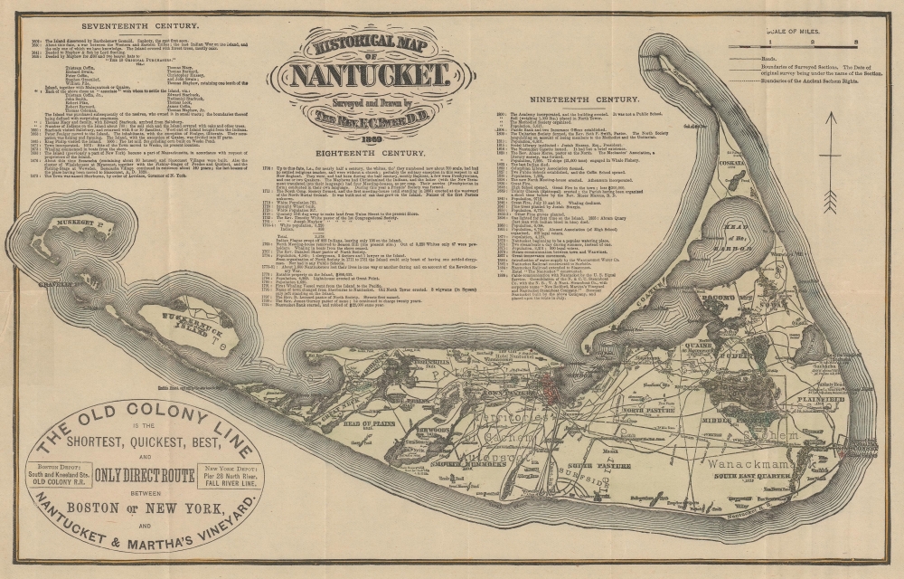 Historical Map of Nantucket. - Main View