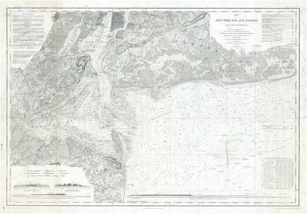 Map of New-York Bay and Harbor and the Environs. - Main View