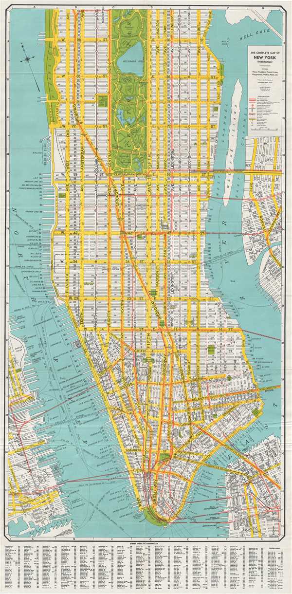 New York City Map Manhattan