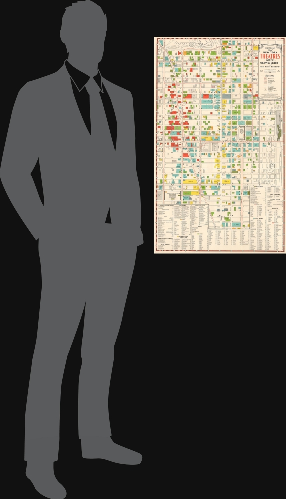 Hagstrom's Map of New York Theatres, Hotels, Shopping District and United Nations Headquarters. - Alternate View 1