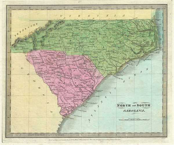 map of north and south carolina North And South Carolina Geographicus Rare Antique Maps