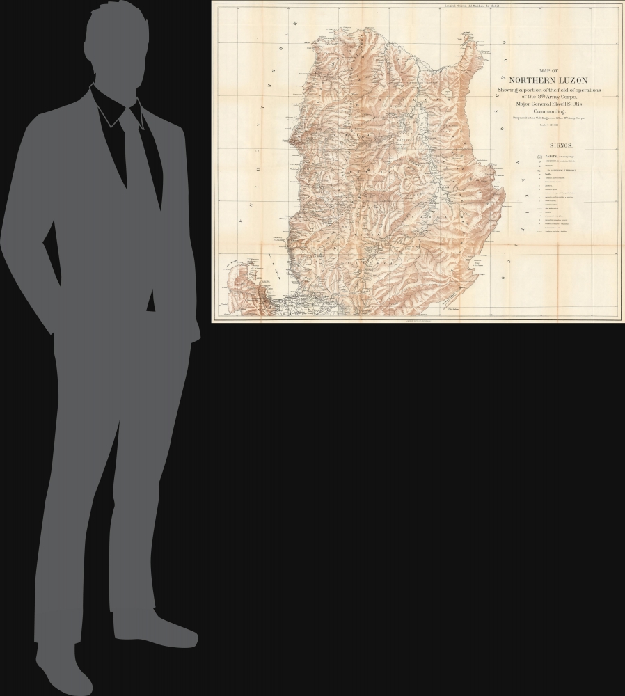 Map of Northern Luzon Showing a portion of the field operations of the 8th Army Corps, Major General Elwell S. Otis Commanding. - Alternate View 1