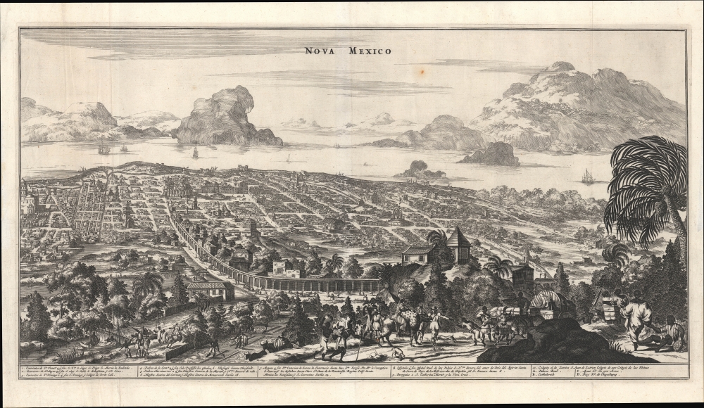 1671 Ogilby View of Mexico City, Mexico