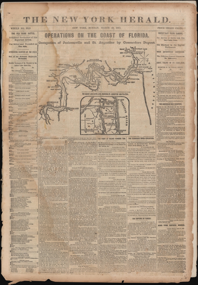 Operations on the Coast of Florida. Occupation of Jacksonville and St. Augustine by Commodore Dupont. - Main View