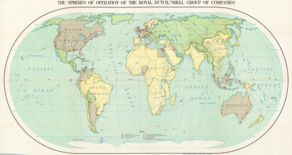 The Spheres of Operation of the Royal Dutch / Shell Group of Companies. - Main View