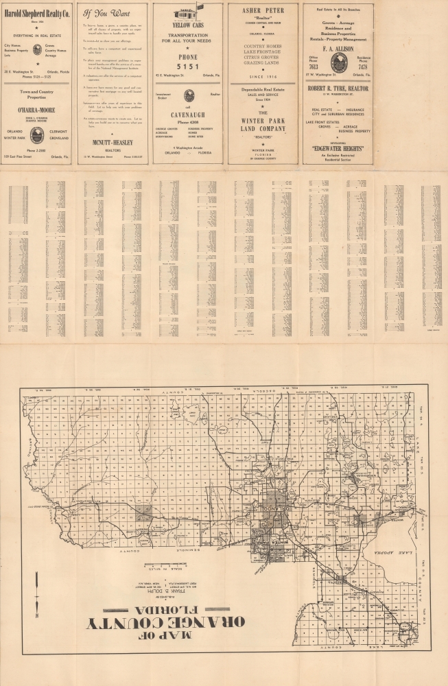 Map of Orlando Winter Park and Vicinity Florida. - Alternate View 2