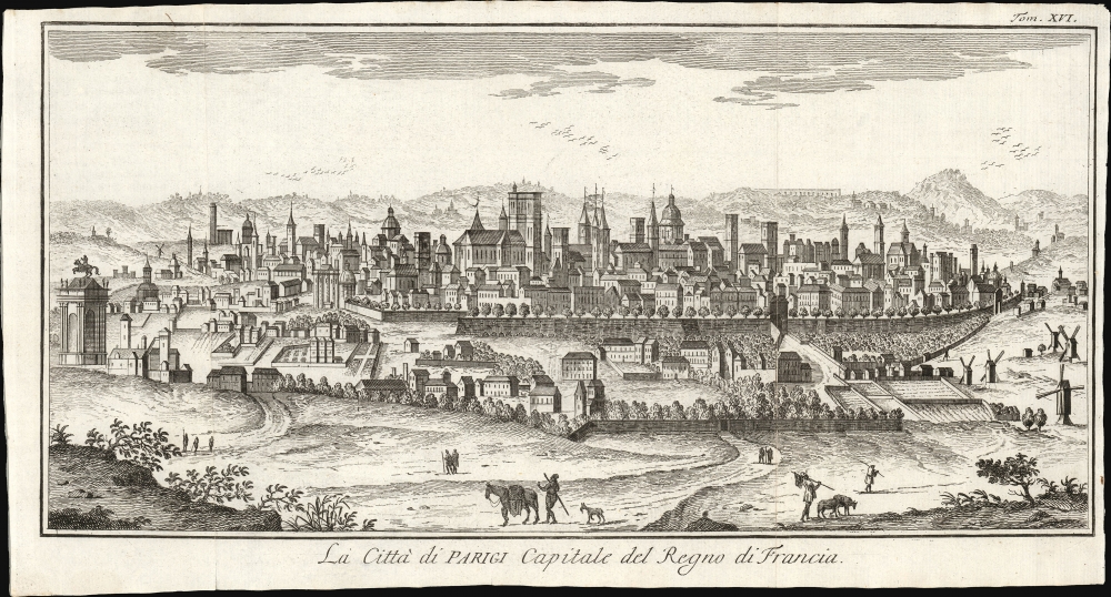 1740 Albrizzi View of Paris