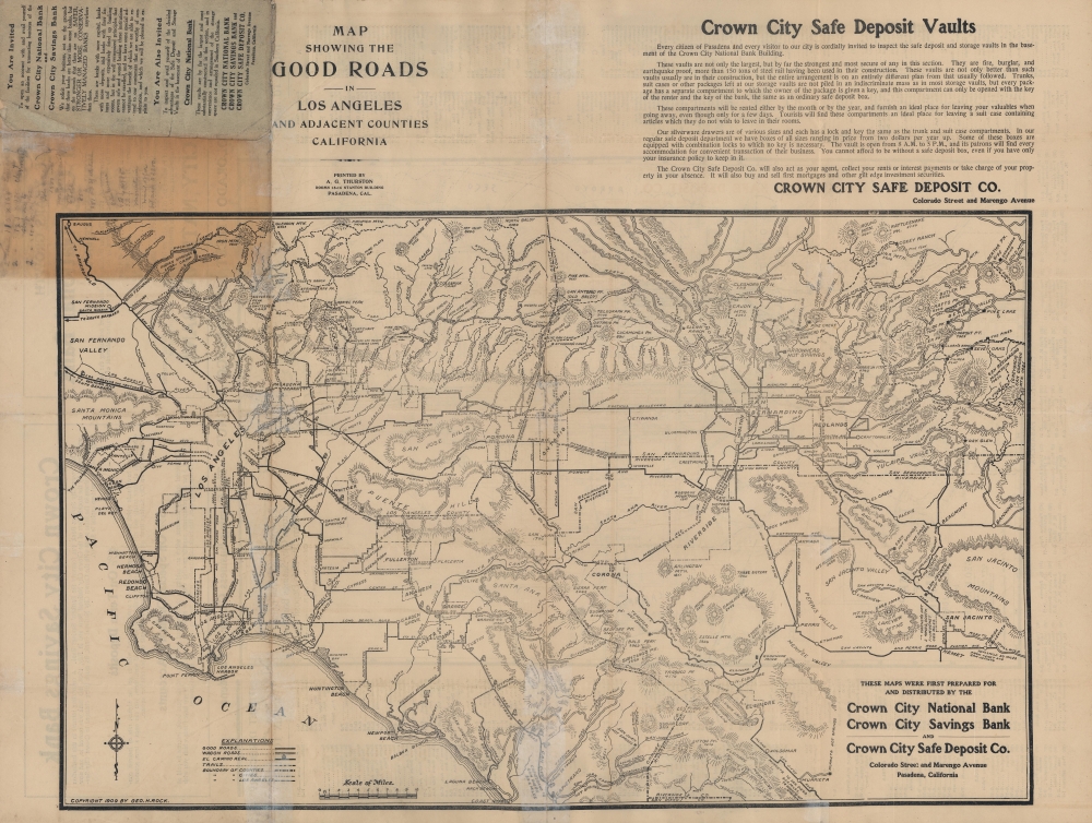 Map of Pasadena. - Alternate View 1