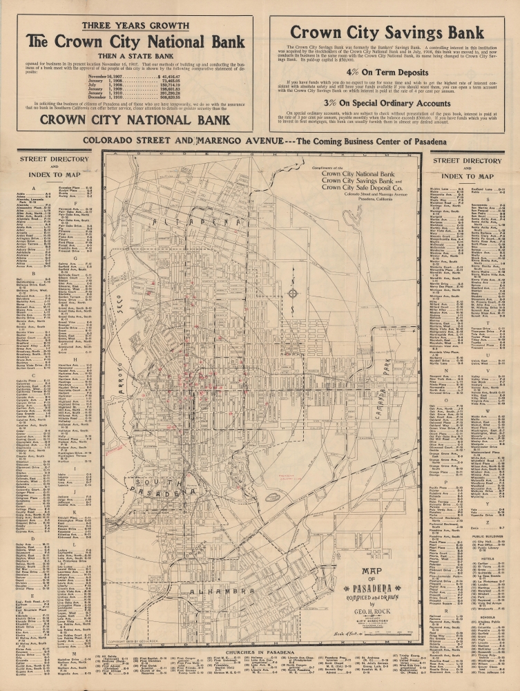 Map of Pasadena. - Main View